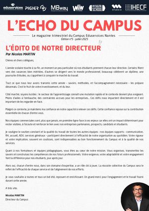L'Écho du Campus Eduservices de Nantes - Édition n°5 juillet 2025