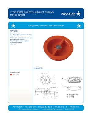 JMCP109 - Plaster Cap With Magnet Finding Metal Insert 1 5in And 2in