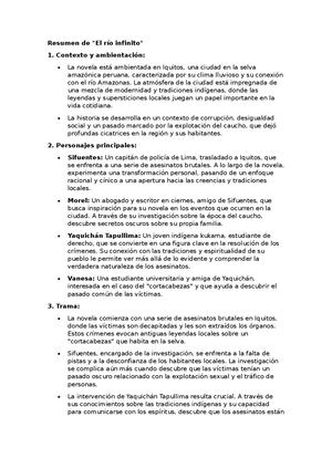 Resumen De El Río Infinito