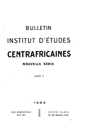 Usages Pharmaceutiques Des Plantes Spontanées Du Gabon, Par L'Abbé A. Raponda Walker, In: Biec Num? 5, 6, 1953