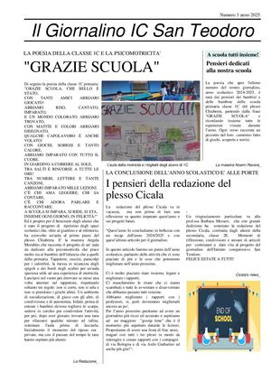 Il Giornalino IC San Teodoro N 3 Anno 2025