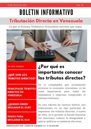 Boletín Informativo Tributación Directa Jmlinares