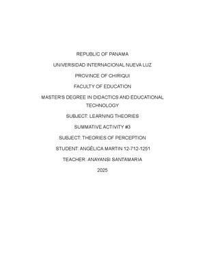 Cuadro Sinoptico En Ingles De T A