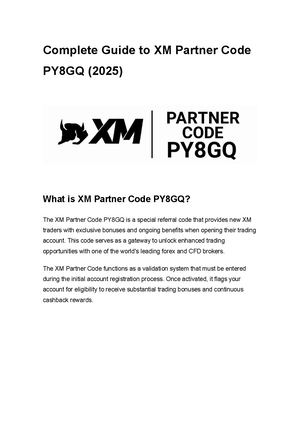 XM Partner Code PY8GQ - Sign Up Guide