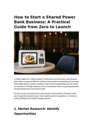 How To Start A Shared Power Bank Business A Practical Guide From Zero To Launch
