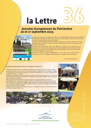 La Lettre n°36 Juillet Aout