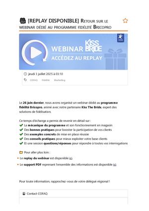 Extranet Cofaq ???? [Replay Disponible] Retour Sur Le Webinar Dédié Au Programme Fidélité Bricopro