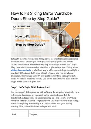 How To Fit Sliding Mirror Wardrobe Doors Step By Step Guide