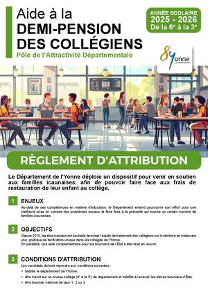 Règlement Aide demi-pension