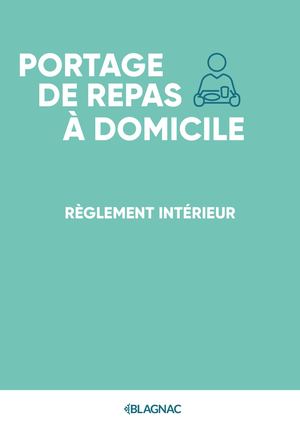 Reglement Interieur Portage Repas Domicile