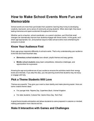 Fun School Event Ideas for All Ages | Creative & Easy to Plan