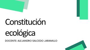 Constitución Ecologica