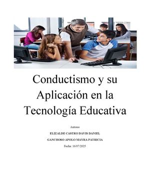 Conductismo y su Aplicación en la Tecnología Educativa