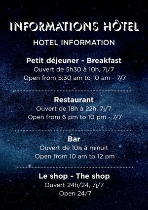 Carte Restaurant Ibis Styles CDG