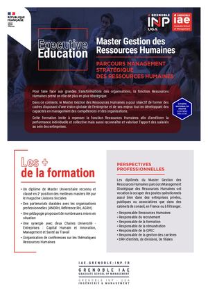 Master Management Stratégique des Ressources Humaines