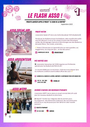 Le Flash Asso #1 Les Projets À L'asso De La Rentrée