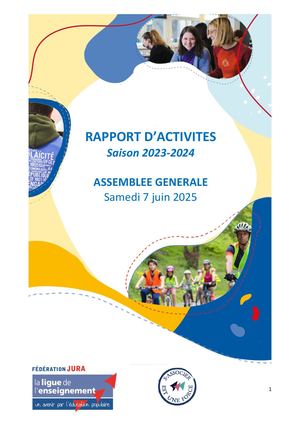 Rapport D'activités Fd39 2023 2024