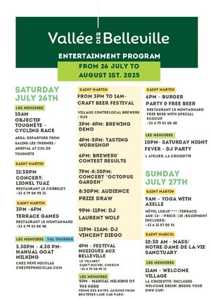 Programme des animations n°4 EN - Été 2025
