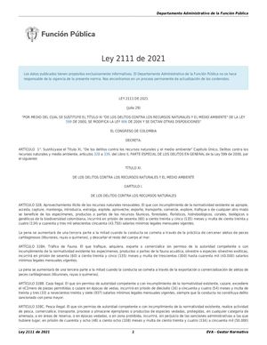 Ley 2111 De 2021
