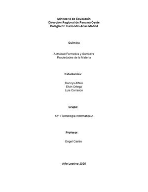 Propiedades Y Cambios De La Materia