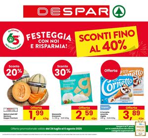 Despar Festeggia Con Noi E Risparmia Sconti Fino Al 40% Dal 24 Luglio Al 6 Agosto 2025
