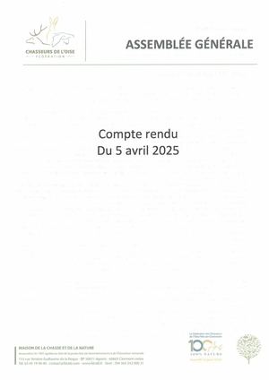 Compte Rendu Ag 2025
