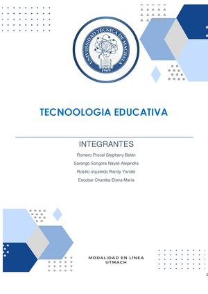 TECNICAS EMERGENTES EN TTECNOLOGIA EDUCATIVA