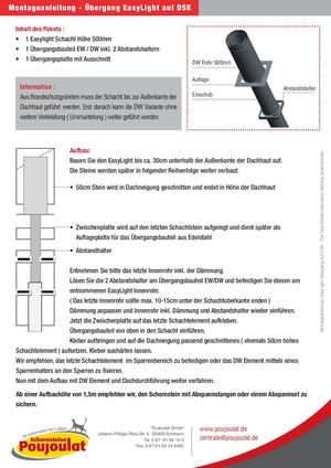 Montageanleitung Übergang Easy Light Auf Dsk