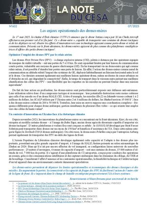 LA NOTE DU CESA N°602