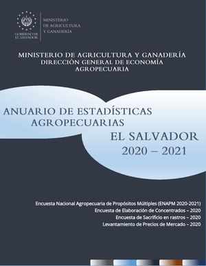 1 Anuario De Estadísticas Agropecuarias 2020 2021