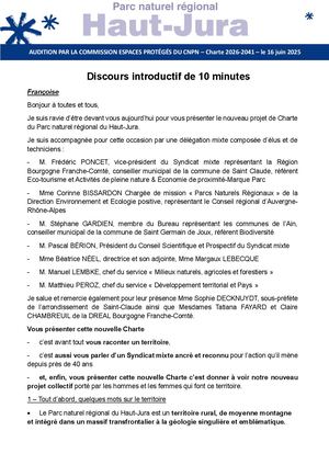Audition par le CNPN_16/06/2025