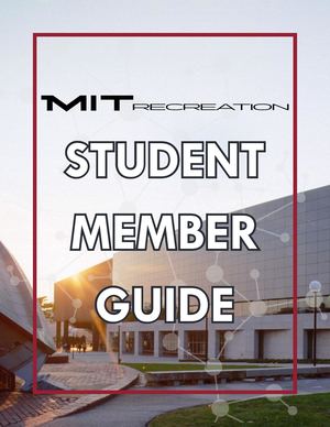 MIT Recreation Student Membership Guide