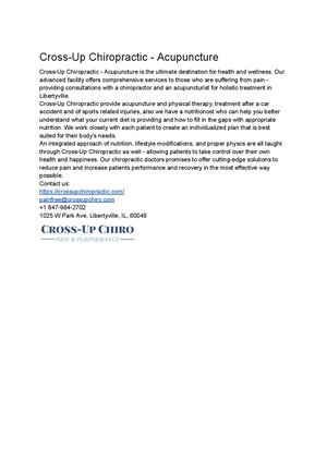 Cross Up Chiropractic Acupuncture