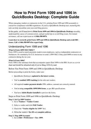 Print Form 1099 and 1096 in QuickBooks Desktop Easily