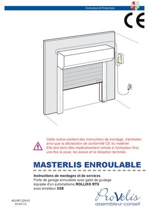 229 - Notice Masterlis Rollixo Rts Ce Galet Guidage