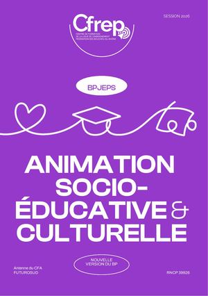 Bpjeps ASEC (jan) Animation Sociale Educative et Culturelle