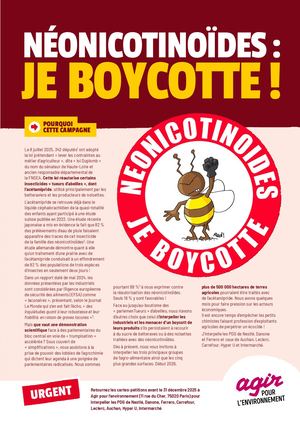 Néonicotinoides : je boycotte !