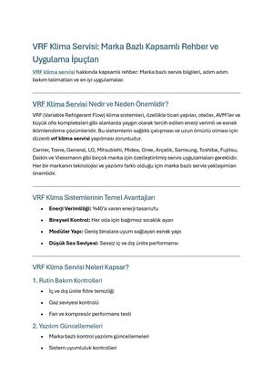 Vrf Klima Servisi Pdf