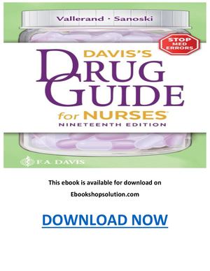 Davis's Drug Guide For Nurses 19th Edition PDF