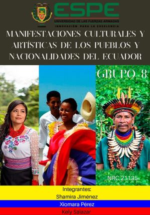 Manifestaciones Culturales Y Artísticas De Los Pueblos Y Nacionalidades Del Ecuador