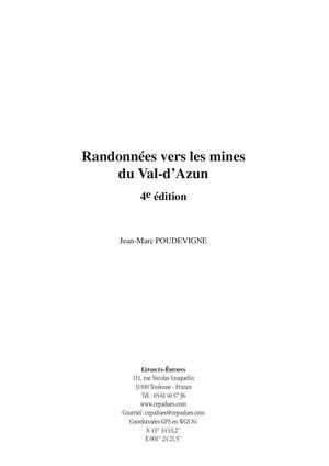 Extrait 2215 Randonnées vers les mines du Val-d'Azun 4e édition