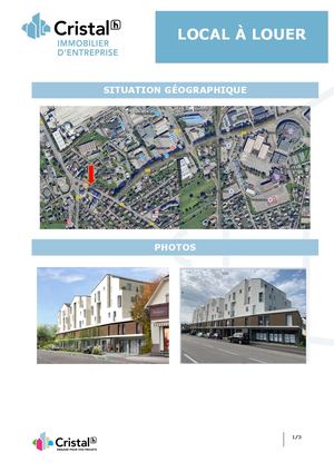 A louer  local 36m² _ les jardins de calvary