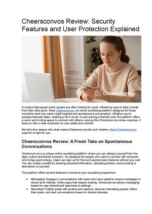 Cheersconvos Review: Security Features and User Protection Explained