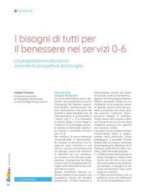 I Bisogni Di Tutti Per Il Benessere Nei Servizi 06, Andrea Traverso Bambini1 2021