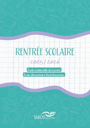 Plaquette Rentrée Scolaire 2025 26 Sucé-sur-Erdre