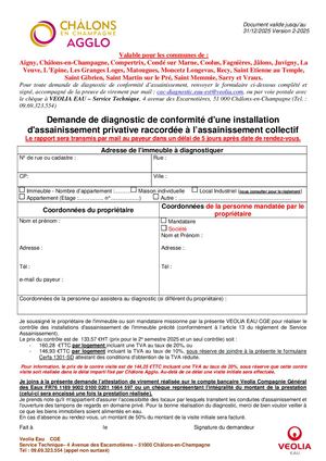 Demande de diagnostic de conformité