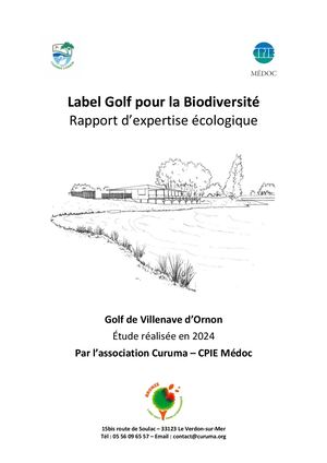 Rapport D'expertise label Bronze golf de Villenave D'ornon
