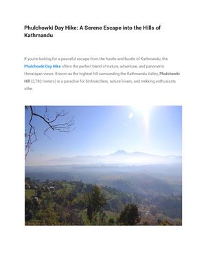 Phulchowki Day Hike A Serene Escape Into The Hills Of Kathmandu