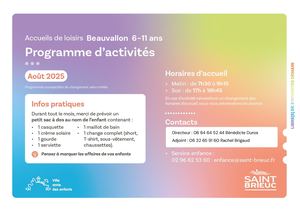 ALSH Beauvallon 6-11 ans Aout 2025