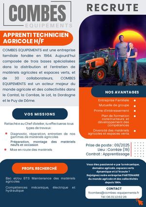 Apprenti Tech Agricole Malemort